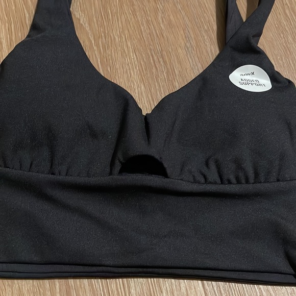 HURLEY X MOORE ALOHA MAX SOLID LONG LINE BIKINI TOP - Picture 6 of 7